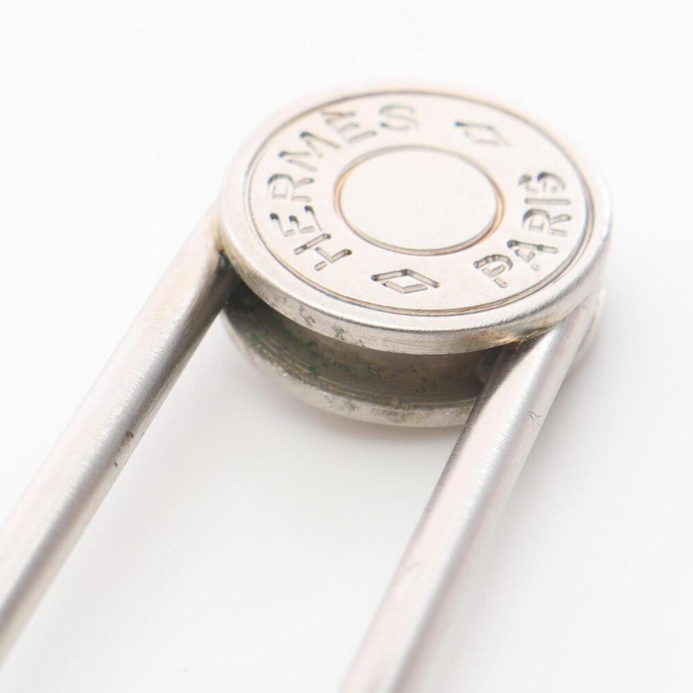 Hermes HERMES Sellier Safety Pin Brooch Accessory Stainless Steel Women's Silver - Picture 5 of 5
